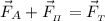 \vec{F}_{A} + \vec{F}_{_{\varPi}} = \vec{F}_{_{T}}