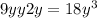 9yy2y=18y^3