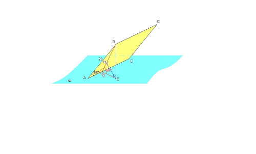 .(Вромбе abcd сторона ab=20 см угол bad=45 градусов точка е-основание перпендикуляра проведеного изв