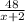 \frac{48}{x+2}