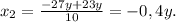 x_{2}=\frac{-27y+23y}{10}=-0,4y.