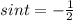 sint=-\frac{1}{2}