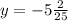 y=-5\frac{2}{25}