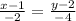 \frac{x-1}{-2}=\frac{y-2}{-4}