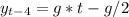 y_{t-4}=g*t-g/2