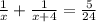 \frac{1}{x}+\frac{1}{x+4}=\frac{5}{24}