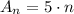 A_{n}=5\cdot n