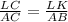 \frac{LC}{AC}=\frac{LK}{AB}