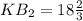 K B_{2}=18 \frac{2}{3}