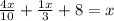 \frac{4x}{10}+\frac{1x}{3}+8=x