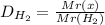 D_{H_{2}}=\frac{Mr(x)}{Mr(H_{2})}