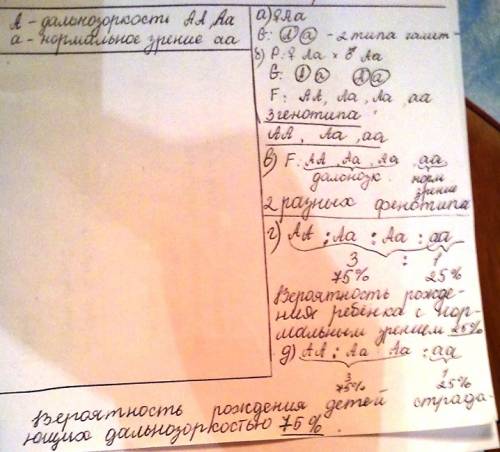 Учеловека ген дальнозоркости доминирует над геном нормального зрения. в семье муж и жена дальнозорко