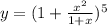 y = (1+\frac{x^2}{1+x})^5