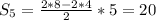 S_{5}=\frac{2*8-2*4}{2}*5=20