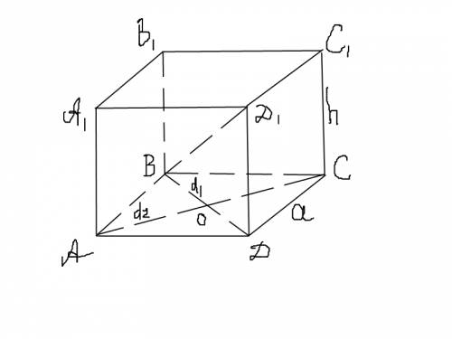 Основание прямого параллелепипеда - ромб с диагоналями 10 и 24 см. меньшая диоганаль параллепипеда о
