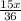 \frac{15x}{36}