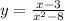 y=\frac{x-3}{x^2-8}