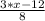 \frac{3*x - 12}{8}