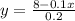 y=\frac{8-0.1x}{0.2} 