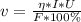 v=\frac{\eta*I*U}{F*100\%}