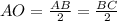 AO=\frac{AB}{2}=\frac{BC}{2}