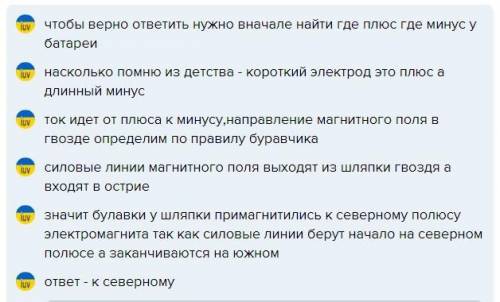 5. к какому полюсу намагниченного гвоздя — северному или южному — притянулись стальные иголочки (рис