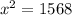 x^{2}=1568