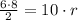 \frac{6 \cdot 8}{2}=10 \cdot r