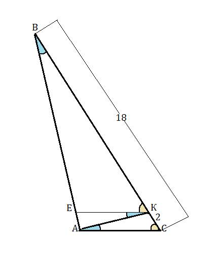 На стороне bc треугольника abc отмечена точка k . известно , что сумма углов b и c равна углу akb ,a