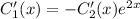 C'_1(x)=-C'_2(x)e^{2x}