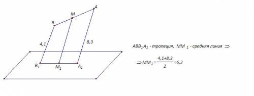 Через концы отрезка ав и его середину м проведены паралльные прямые пересекающися некоторую плоскаст