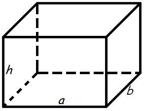 Напишите fормулу для объёма прямоугольного параллелепипедa и определение