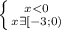 \left \{ {{x<0} \atop {x \exists [-3;0)}} \right.