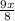  \frac{9x}{8} 