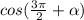 cos ( \frac{3\pi}{2} + \alpha)