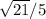 \sqrt{21}/5