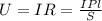 U=IR=\frac{IPl}{S}