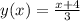 y(x)=\frac{x+4}{3}