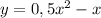 y=0,5x^{2}-x