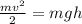 \frac{mv^{2}}{2}=mgh