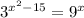 3^{x^{2}-15}=9^{x}