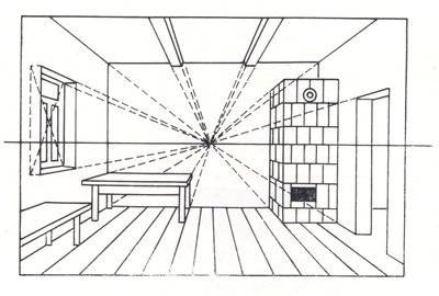 Как начертить свою комнату по закону перспективы