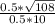 \frac{0.5*\sqrt{108}}{0.5*10}