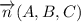 \overrightarrow{n}(A,B,C)