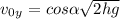 v_0_y = cos \alpha \sqrt{2hg}