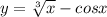 y= \sqrt[3]{x} -cosx