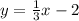 y= \frac{1}{3}x-2