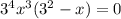 3^4x^3(3^2-x)=0