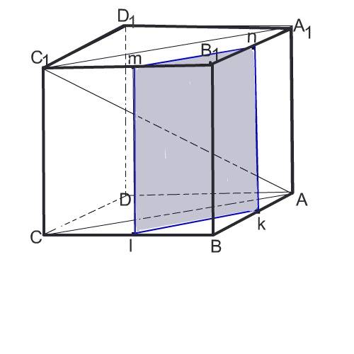 Дан параллелепипед авсda1b1c1d1 постройте сечение этого параллелепипеда плоскостью, проходящей через