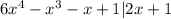 6x^4-x^3-x+1|2x+1